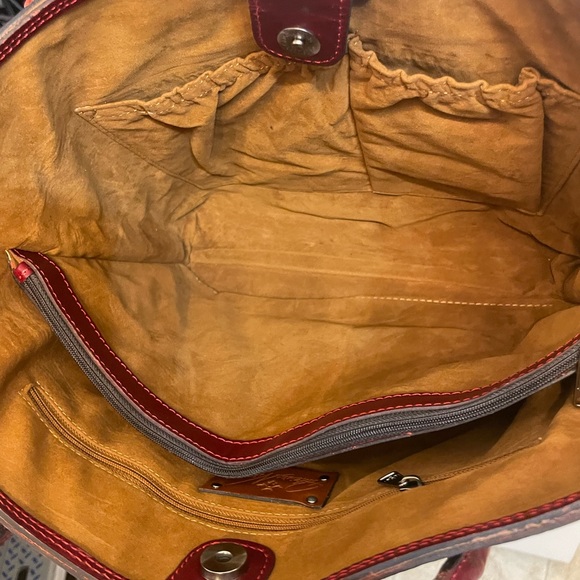 Patricia Nash burgundy leather bag - Picture 8 of 9